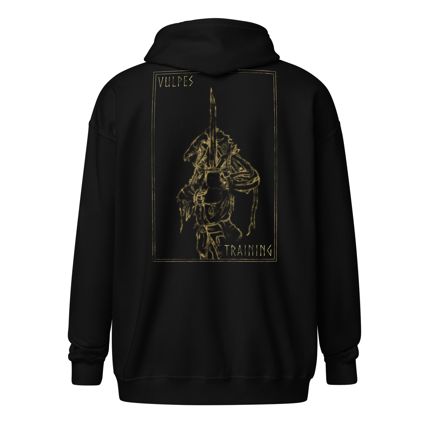 Vulpes Ace of Swords Tarot Unisex heavy blend zip hoodie